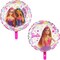 18 Inch Double Sided Barbie Character Round Foil Balloon With Polka Dot(Pink)